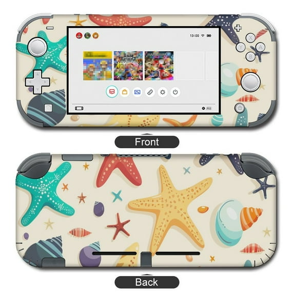 POBUDS Switch Skin | Sticker Wrap Vinyl Decal | Set Compatible with Nintendo Switch ( Switch Standard, Colorful Starfish Shells)