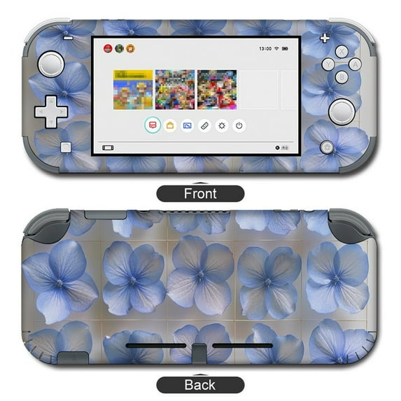 POBUDS Switch Skin | Sticker Wrap Vinyl Decal | Set Compatible with Nintendo Switch ( Switch Standard, Flowers Bright Blue)