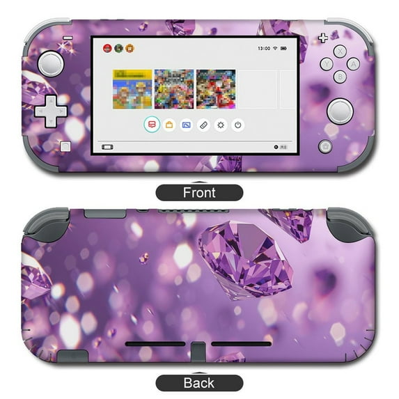 POBUDS Switch Skin | Sticker Wrap Vinyl Decal | Set Compatible with Nintendo Switch ( Switch Standard, Purple Crystal Fall)