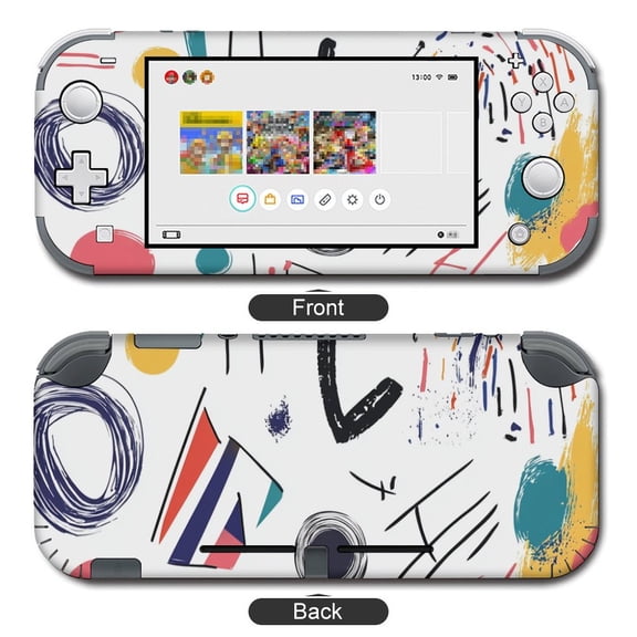 POBUDS Switch Skin | Sticker Wrap Vinyl Decal | Set Compatible with Nintendo Switch ( Switch Standard, Shapes And Bold Brush Lines)