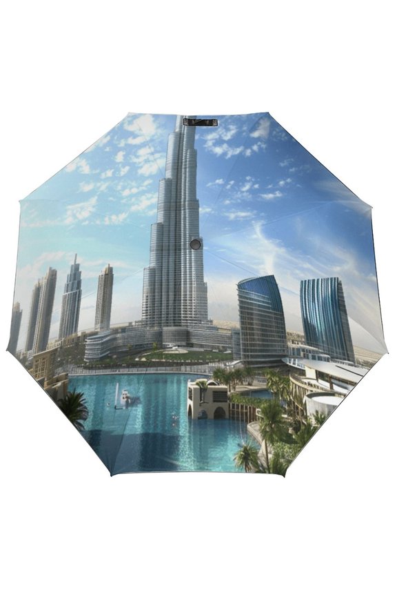 Windproof Automatic Umbrella – Steel-Carbon Fiber Frame, UV-Blocking Black Coating Inside, Auto Open/Close - Dubai