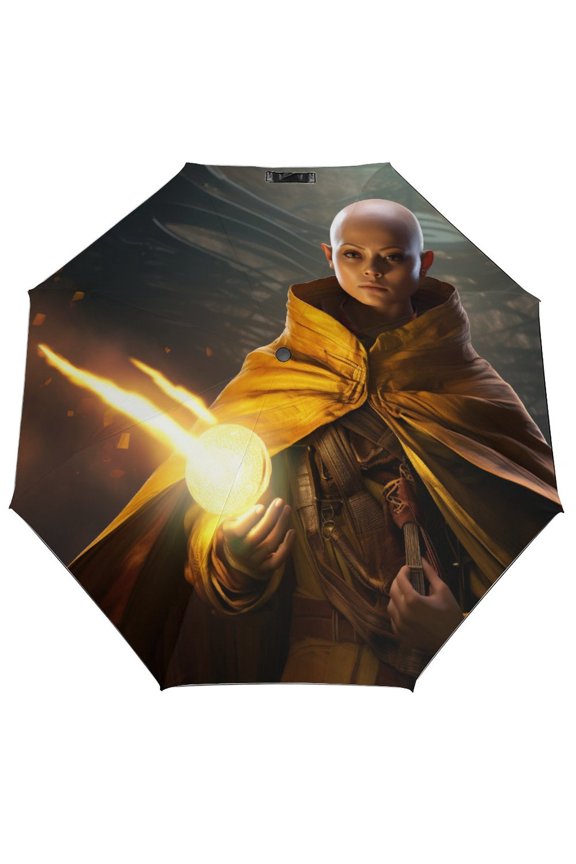 Windproof Automatic Umbrella – Steel-Carbon Fiber Frame, UV-Blocking Black Coating Inside, Auto Open/Close - Magic