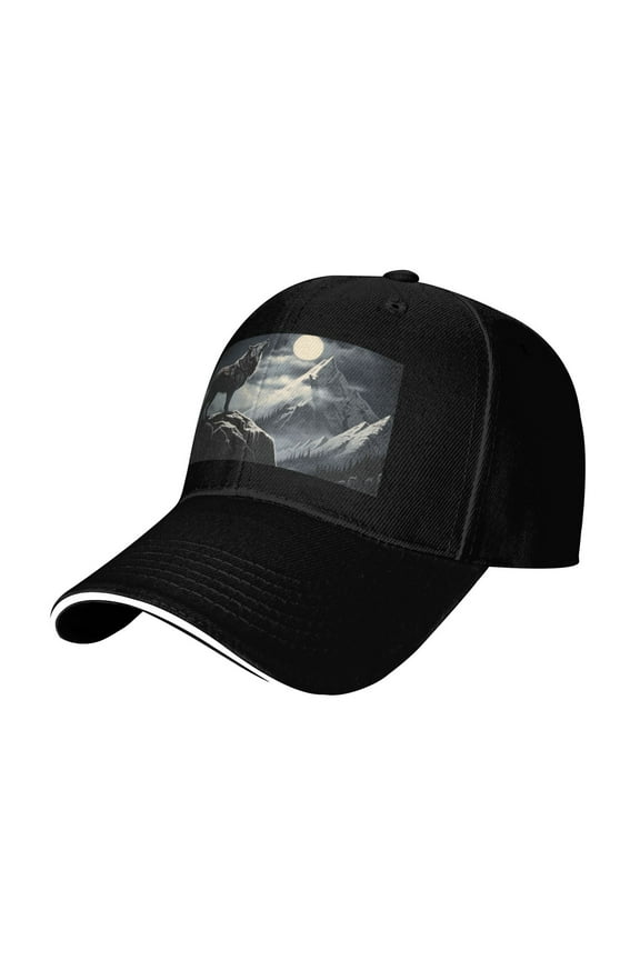 - Wolf Baseball Cap Adjustable Size for Running Workouts and Outdoor Activities All Seasons casquette for Men Women