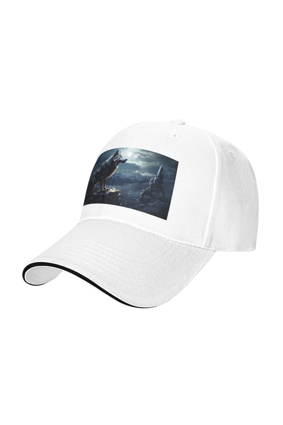 - Wolf Baseball Cap Adjustable Size for Running Workouts and Outdoor Activities All Seasons casquette for Men Women
