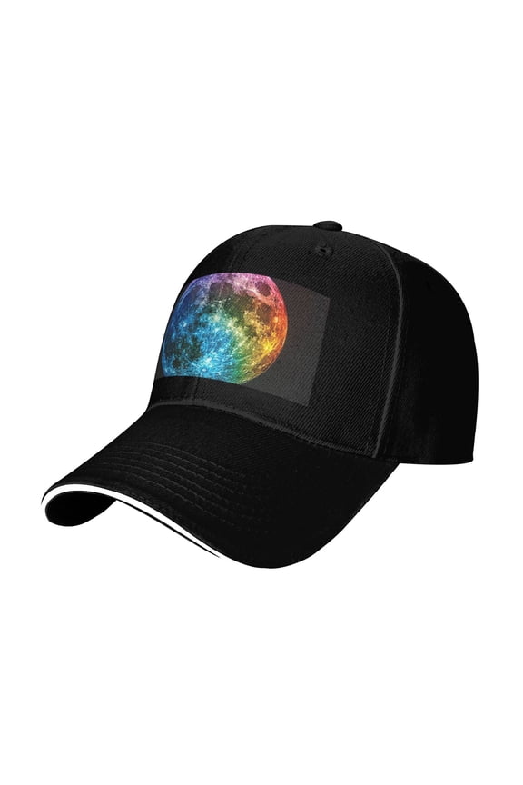 - moon colorful Baseball Cap Adjustable Size for Running Workouts and Outdoor Activities All Seasons casquette for Men Women