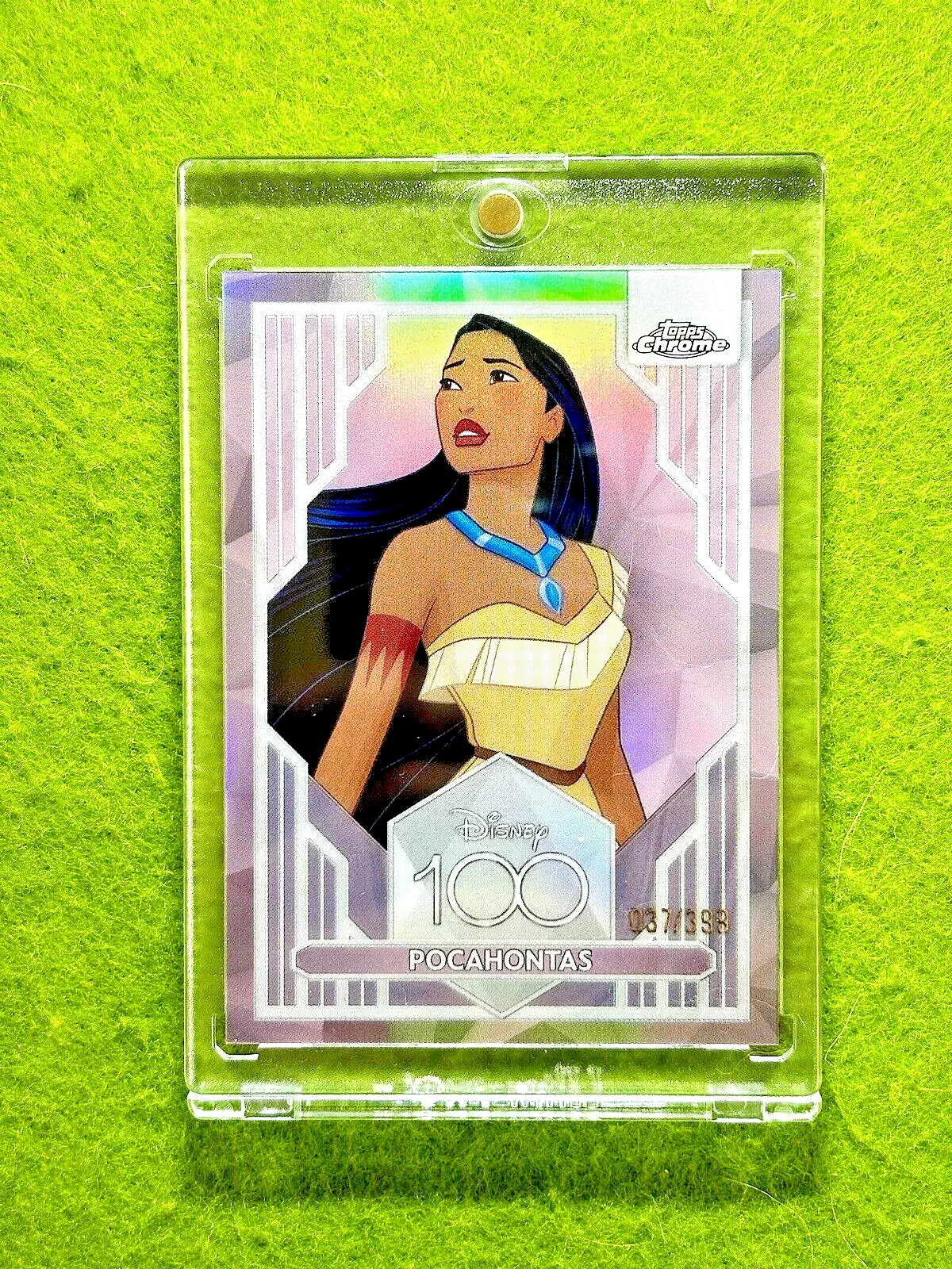 POCAHONTAS Disney 100 PINK REFRACTOR CARD #/399 SP 2023 Topps