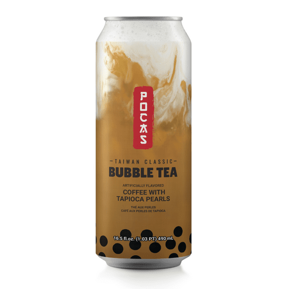 POCAS Bubble Tea, 4 ct, Coffee Flavor, Taiwan Classic Milk Tea