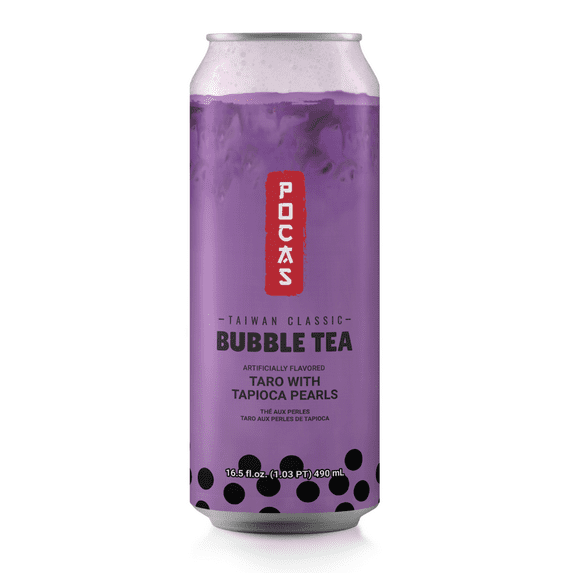 POCAS Bubble Tea, 4 ct, Taro Flavor, Taiwan Classic Milk Tea
