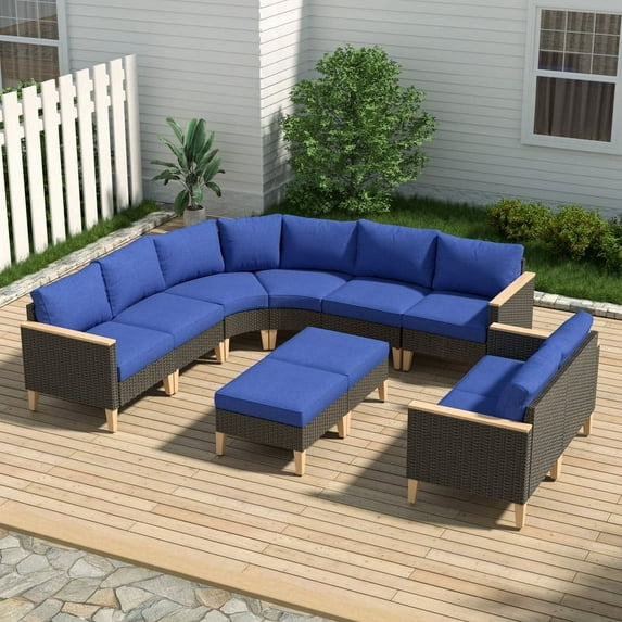POCASSY 10 Piece Sectional Seating Group with Cushions