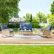 POCASSY 4 Person Complete Patio Set with Cushions