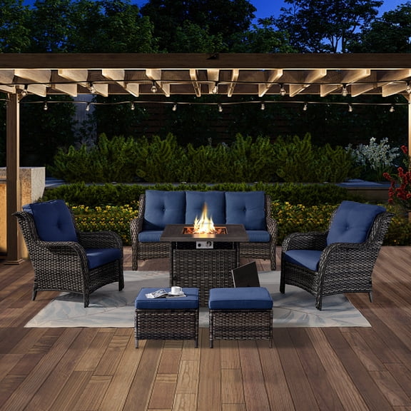 POCASSY 5 - Person Outdoor Seating Group with Cushions