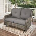 thumbnail image 1 of POCASSY 52" Width Outdoor Loveseat, Rocking Glider All Weather Wicker Patio Loveseat with Deep Seat for Porch Balcony and Backyard, Gray, 1 of 7