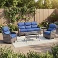 thumbnail image 1 of POCASSY 5PCS Outdoor Sectional Patio Furniture Set with Swivel Chairs, All Weather Wicker L Shape Outdoor Sectional Sofa Outdoor Conversation Set, 1 of 18