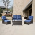thumbnail image 1 of POCASSY 6 Piece Rattan Sofa Seating Group with Cushions, 1 of 9