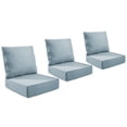 thumbnail image 1 of POCASSY 6" Thick Outdoor Chair Cushions Set of 3, 22" x 24" x 6" Outdoor Cushions for Patio Furniture, Deep Seat and High Back Cushion for Patio Rocking Dining Chair and Couch, Lake Blue, 1 of 12
