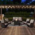 thumbnail image 1 of POCASSY 7 - Person Outdoor Rattan Seating Group with Cushions, 1 of 8
