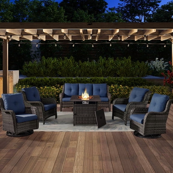 POCASSY 7 - Person Outdoor Seating Group with Cushions