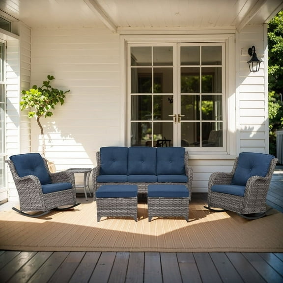 POCASSY 7 - Person Outdoor Seating Group with Cushions