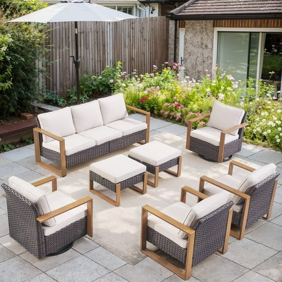 POCASSY 7 - Person Outdoor Seating Group with Cushions