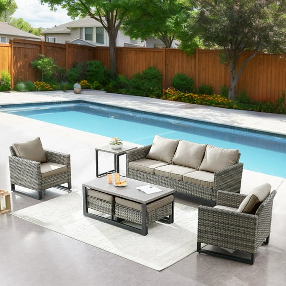 POCASSY 7 Piece Sofa Seating Group with Cushions