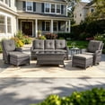 thumbnail image 1 of POCASSY 7 Pieces Rattan Sofa Seating Group with Cushions, 1 of 17