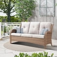 thumbnail image 1 of POCASSY 74" Wide Outdoor Reversible Patio Sofa with Cushions, 1 of 8