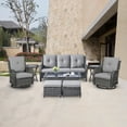 thumbnail image 1 of POCASSY 8 Piece Rattan Sofa Seating Group with Cushions, 1 of 10