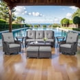 thumbnail image 1 of POCASSY 8 Piece Rattan Sofa Seating Group with Cushions, 1 of 10