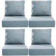 thumbnail image 1 of POCASSY 6" Thick Outdoor Chair Cushions Set of 4, 24" x 24" x 6" Outdoor Cushions for Patio Furniture, Deep Seat and High Back Cushion for Patio Rocking Dining Chair and Couch, Baby Blue, 1 of 12