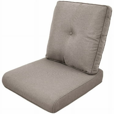 POCASSY Outdoor Deep Seat Cushion Set, 25 x 21.65, Water Repellant, Fade Resistant, Deep Seat Bottom and Back Cushion for Chair, Sofa, and Couch, Gray