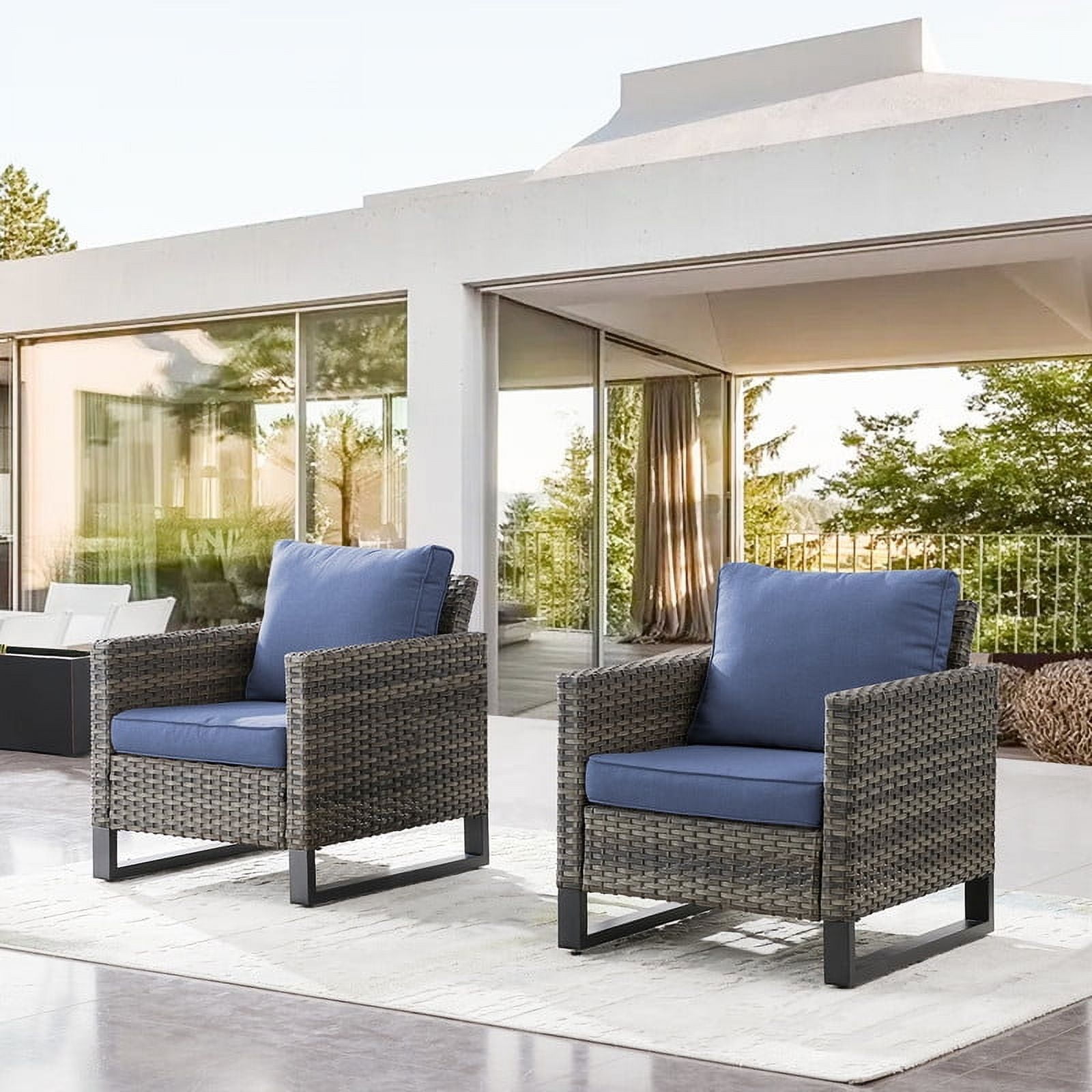 Better homes & gardens belfair outdoor wicker chaise lounge with gray cushions hotsell