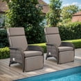 thumbnail image 1 of POCASSY Outdoor Recliner Chairs Set of 2, Adjustable Reclining Patio Chair with Cushion, Wicker Outdoor Chaise Lounge with Adjustable Backrest and Footrest, Ideal for Pool Deck, Blue, 1 of 7