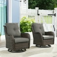thumbnail image 1 of POCASSY Outdoor Wicker Rattan Swivel Rocking Patio Club Accent Chairs with Cushions, 1 of 10
