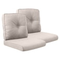 thumbnail image 1 of POCASSY Patio Furniture Cushions Set of 2, 22.5"*22.5" Outdoor Cushion for Patio Furniture, Water Resistant, Fade Resistant, Deep Seat Seat and Back Cushion for Chair, Sofa, and Couch, Beige, 1 of 9