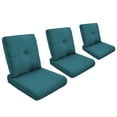 thumbnail image 1 of POCASSY Patio Furniture Cushions Set of 3, 22.5"*22.5" Outdoor Cushion for Patio Furniture, Water Resistant, Fade Resistant, Deep Seat and High Back Cushion for Chair, Sofa, and Couch, Peacock Blue, 1 of 7
