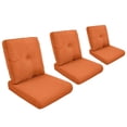 thumbnail image 1 of POCASSY Patio Furniture Cushions Set of 3, 22.5"*22.5" Outdoor Cushion for Patio Furniture, Water Resistant, Fade Resistant, Deep Seat and High Back Cushion for Chair, Sofa, and Couch, Orange, 1 of 7