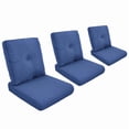 thumbnail image 1 of POCASSY Patio Furniture Cushions Set of 3, 22.5"*22.5" Outdoor Cushion for Patio Furniture, Water Resistant, Fade Resistant, Deep Seat and High Back Cushion for Chair, Sofa, and Couch, Blue, 1 of 7