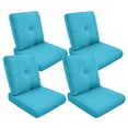 thumbnail image 1 of POCASSY Patio Furniture Cushions Set of 4, 22.5"*22.5" Outdoor Cushion for Patio Furniture, Water Resistant, Fade Resistant, Deep Seat and High Back Cushion for Chair, Sofa, and Couch, Turquoise, 1 of 7
