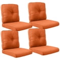thumbnail image 1 of POCASSY Patio Furniture Cushions Set of 4, 22.5"*22.5" Outdoor Cushion for Patio Furniture, Water Resistant, Fade Resistant, Deep Seat and High Back Cushion for Chair, Sofa, and Couch, Orange, 1 of 9