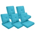 thumbnail image 1 of POCASSY Patio Furniture Cushions Set of 5, 22.5"*22.5" Outdoor Cushion for Patio Furniture, Water Resistant, Fade Resistant, Deep Seat and High Back Cushion for Chair, Sofa, and Couch, Turquoise, 1 of 7