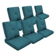 thumbnail image 1 of POCASSY Patio Furniture Cushions Set of 6, 22.5"*22.5" Outdoor Cushion for Patio Furniture, Water Resistant, Fade Resistant, Deep Seat and High Back Cushion for Chair, Sofa, and Couch, Peacock Blue, 1 of 7