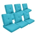 thumbnail image 1 of POCASSY Patio Furniture Cushions Set of 6, 22.5"*22.5" Outdoor Cushion for Patio Furniture, Water Resistant, Fade Resistant, Deep Seat and High Back Cushion for Chair, Sofa, and Couch, Turquoise, 1 of 7