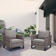 thumbnail image 1 of POCASSY Patio Lounge Accent Chair with Cushions - 2PCS, Gray Rattan, 1 of 6