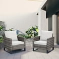 thumbnail image 1 of POCASSY Patio Lounge Accent Chair with Cushions - 2PCS, Gray Rattan, 1 of 1