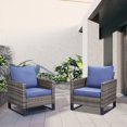 thumbnail image 1 of POCASSY Patio Lounge Accent Chair with Cushions - 2PCS, Gray Rattan, 1 of 1