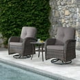 thumbnail image 1 of POCASSY Swivel PE Wicker Rattan Outdoor Rocking Chairs Set with Side Table (2 chairs and 1 side table), 1 of 8