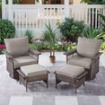 thumbnail image 1 of POCASSY Swivel Wicker Outdoor Club Chair Lounge Chair, 1 of 10