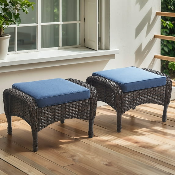 POCASSY Wicker Outdoor Ottoman
