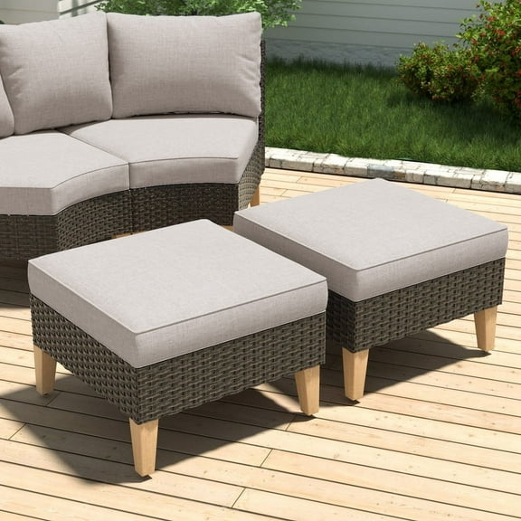 POCASSY Wicker Outdoor Ottoman
