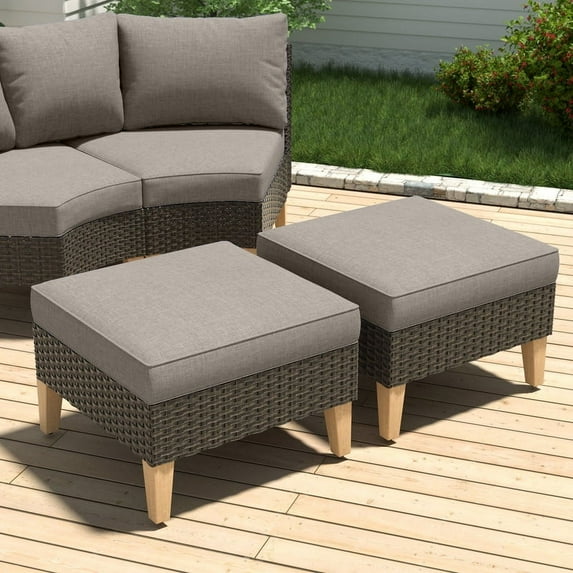 POCASSY Wicker Outdoor Ottoman